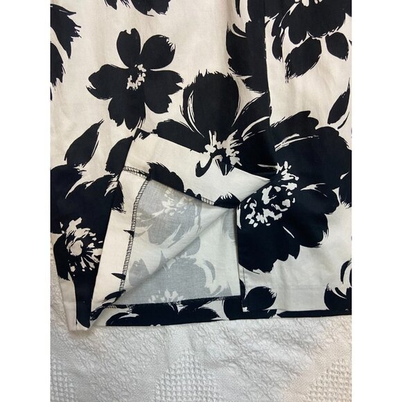 Jolibel Petite Women's Black Floral Print Sleeveless Shift Cotton Dress … - Picture 9 of 11